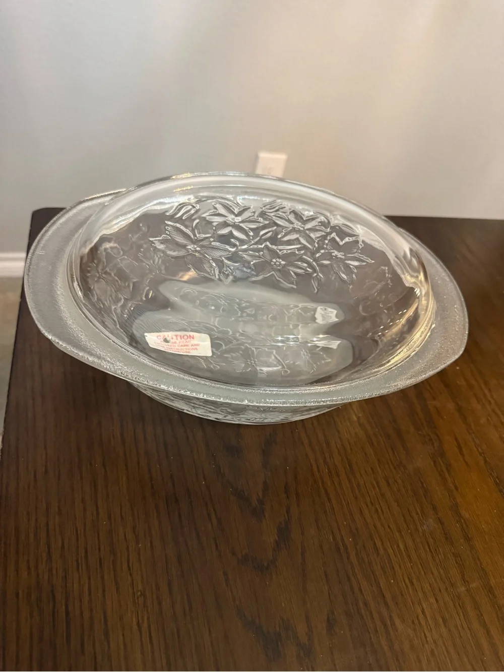 Vintage Princess House Fantasia Crystal 3 QT Covered Casserole Dish #529 NWT